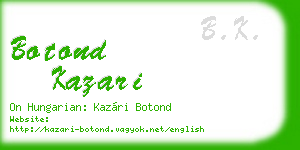 botond kazari business card
